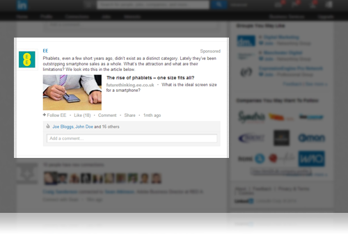 Linkedin Sponsored Promotion