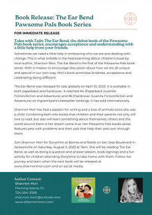 Tales with Tails: The Ear Bend, the debut book of the Pawsome Pals series, encourages acceptance with help from friends.