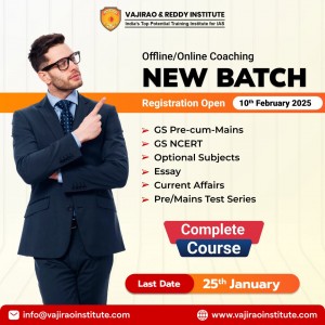 GS / Complete Course /Foundation Course Registration open for 10th Feb 2025 batch