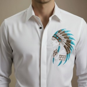 white chief embroidery shirts