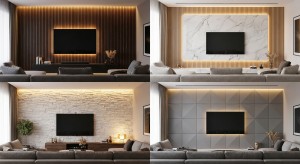 4 estilos de pared de TV