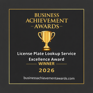 License Plate Lookup Service Excellence Award