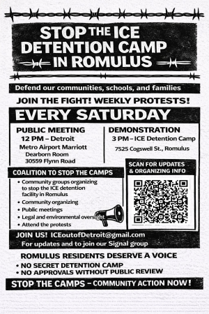 Romulus Camp Flyer Front Graphic QR