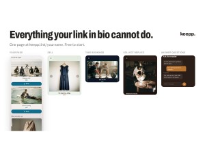 Keepp brings a link in bio, a website, selling, bookings, forms and chat into one place