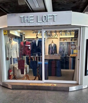 The Loft Bespoke Tailor shop at BTS National Stadium Station, Bangkok